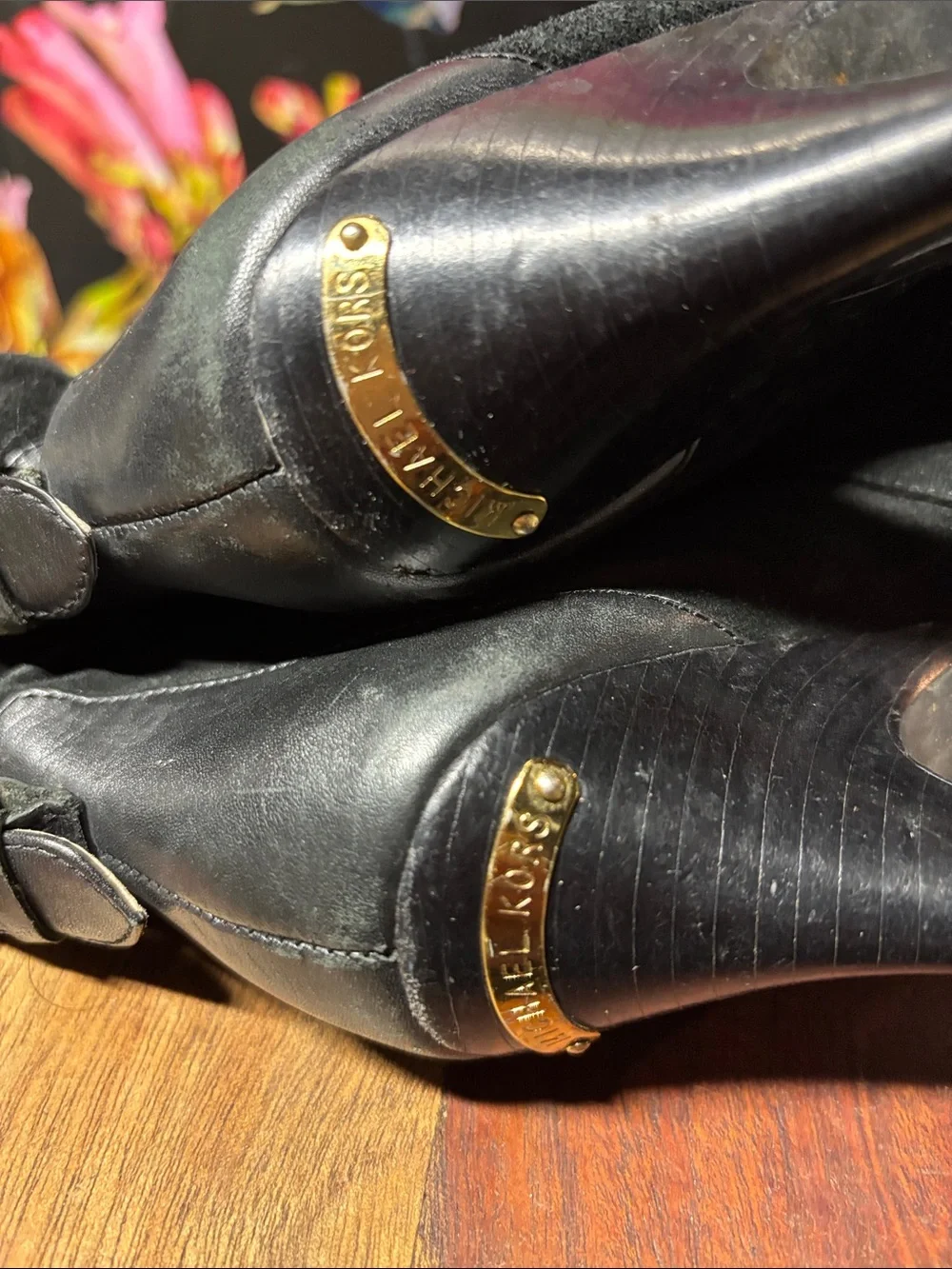 Michael Kors Black Suede High-Heel Ankle Boots